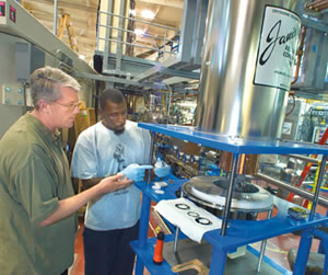 Image of Scientist Michael Martin and student Christopher Taylor