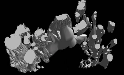 3-D image of tumor masses